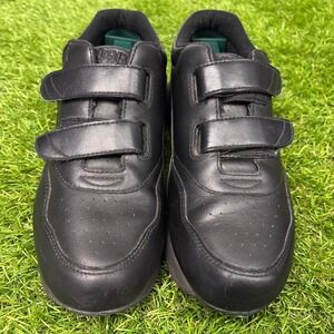 Propet Walking Shoes Womens 7 Black Excellent Leather Hook and Loop W3902